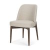 Abbie Curved Back Oatmeal Fabric Armless Dining Chair 1 0100506 71246 A