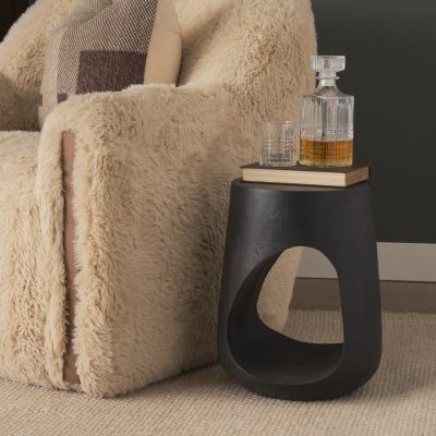 Alternative view of Cove Dark Brown Sculptural Open Side Table