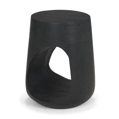 Cove Dark Brown Sculptural Open Side Table