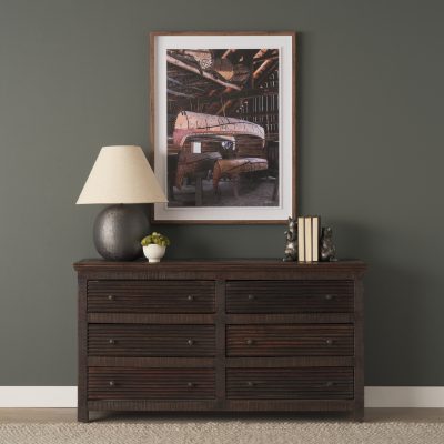 Alternative view of Rhett Reclaimed Wood 6 Drawer Cabinet