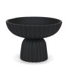 Ciaran Smooth Fluted Matte Black Metal Decorative Bowl 2 0099982 71158 A