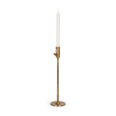 Chantria Large Solid Natural Brass Adjustable Taper Candle Holder