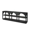 Bela Large Matte Black Arched Console Table 1 0102226 71139 A