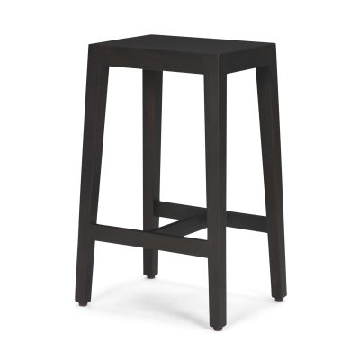 Colony Black-Brown Solid Wood Counter Stool
