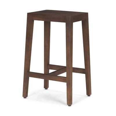 Colony Medium-Dark Brown Solid Wood Counter Stool