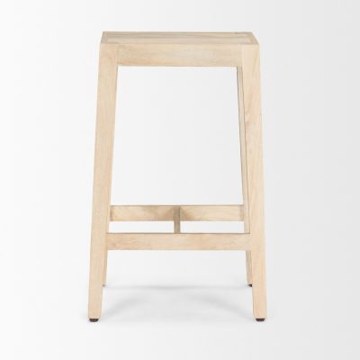 Alternative view of Colony Light Brown Solid Wood Counter Stool