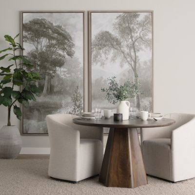 Alternative view of Jovani 48" Solid Dark Brown Mango Wood Round Dining Table