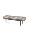 Shae Black Wood w/ Black and Cream Upholstered Bench 1 0089063 71005 A