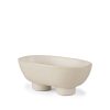 Tyren Cream Glazed Decorative Oblong Ceramic Bowl 2 0090416 70978 A