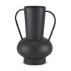 Tasya Large Matte Black w/ Handles Metal Vase 1 0090204 70944 A