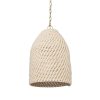 Tosha 1-Light Cotton Rope Bell Pendant 1 0092793 70918 A