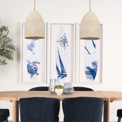 Alternative view of Tosha 1-Light Cotton Rope Bell Pendant