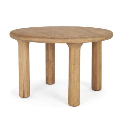 Soma 48" Light Brown Mango Wood Round Dining Table