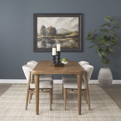 Alternative view of Suvan 72L Light Brown Rectangular Oak Wood Dining Table