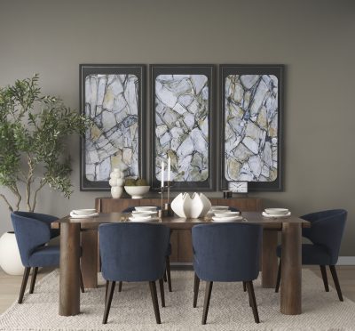 Alternative view of Tammar Rectangular Brown Wood w/ Tapered Legs Dining Table