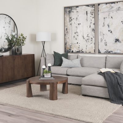 Alternative view of Tammar Round Wood w/ Tapered Legs Coffee Table