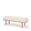 Shae Brown Wood w/ Oatmeal Fabric Bench 1 0088190 70797 A