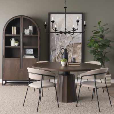 Alternative view of Gabriel Small Matte Black Chandelier