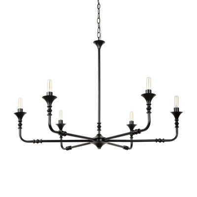 Gabriel Small Matte Black Chandelier