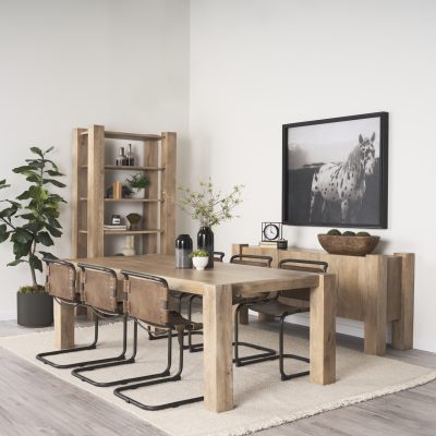 Alternative view of Beth Light Brown Wood Rectangular Dining Table