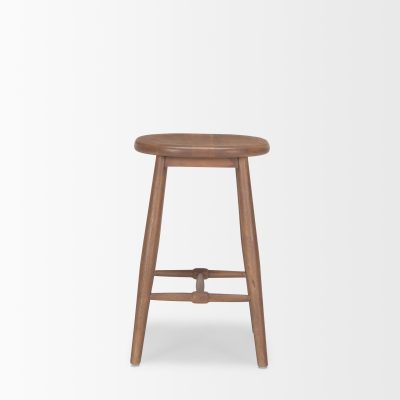 Alternative view of Ernest Medium Brown Wood Counter Stool