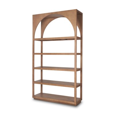 Bela Arched Shelving Unit Medium Brown Wood