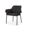 Brently Dining Chair w/ Gray Fabric & Matte Black Metal Legs 1 0066174 70249 A
