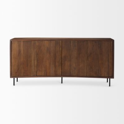 Alternative view of Lance 70.0L x 15.0W x 32.0H Medium Brown Solid Wood Sideboard
