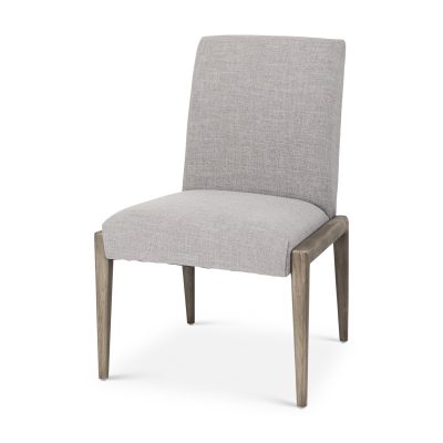 Palisades Gray Upholstery w/ Solid Wood Armless Dining Chair