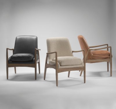 Alternative view of Westan Cognac Faux Leather W/Medium Brown Wood Accent Chair