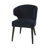 Niles 23.5L x 24W x 32H Navy Fabric Seat W/ Dark Brown Wooden Legs Wingback Dining Chair (Andes 600) 2 0101795 69562V A