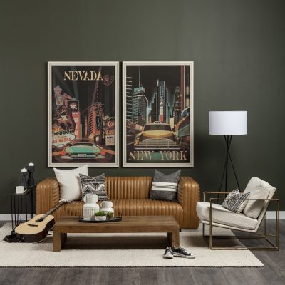 Alternative view of Watson Cream Fabric Wrap Gold Metal Frame Accent Chair