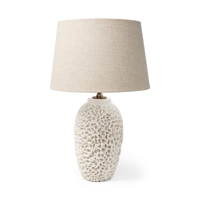 Mariam (26"H) Beige Coral-Inspired Base Table Lamp