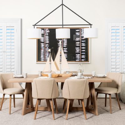 Alternative view of Nelly 60x74 Black Metal Pipe White Shade Three Bulb Chandelier Light