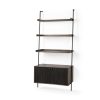 Grace 37.5L x 20W x 82H Two-Toned Brown Wood Three Shelf Shelving Unit 2 0035441 68847 AB A