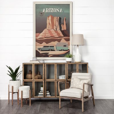 Alternative view of Groot Set of Two 11.8 x 23  Eggshell Ceramic Wooden Base Plant Stands