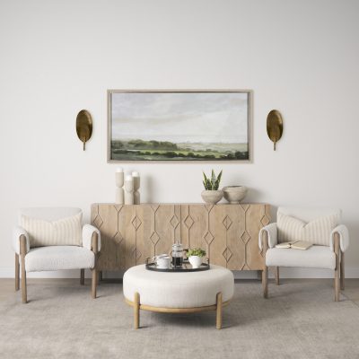 Alternative view of Clarence 7.0L x 5.3W x 17.0H Metal Hammered Gold Round Wall Sconce