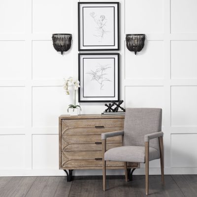 Alternative view of Carollan II (Large) 9L x 9W Black Geometric Wood Ball Jack