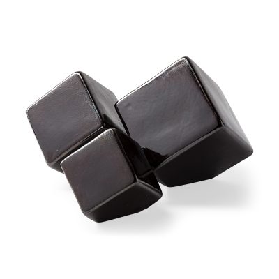 Mayweather (Set of 3) Black Geometric Ceramic Cubes