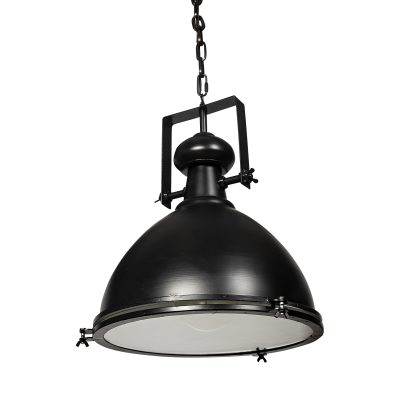 Bashaw III 17x20 Black Metal Conical Pendant Light
