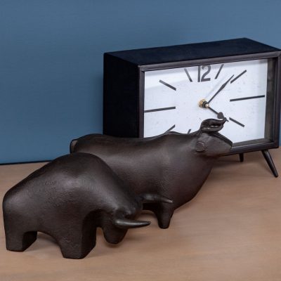 Alternative view of Taurus II 9L x 4W Black Cast Aluminum Bull Decorative Object