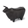 Taurus II 9L x 4W Black Cast Aluminum Bull Decorative Object