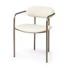 Parker I Cream Fabric Seat Gold Metal Frame Dining Chair 2 0101730 68310V A