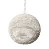 Theta 15.5x14.5 White-Washed Wood Beaded Pendant Light 1 0023662 68172 A