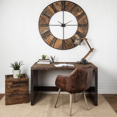 Alternative view of Orwell 52L x 28W Brown Wood Top Metal Cladded Frame Office Desk