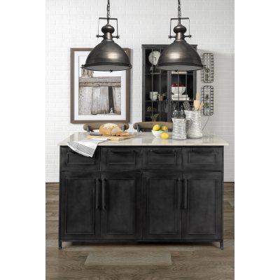 Alternative view of Bashaw I 17x20 Gray Toned Metal Dome Pendant Light