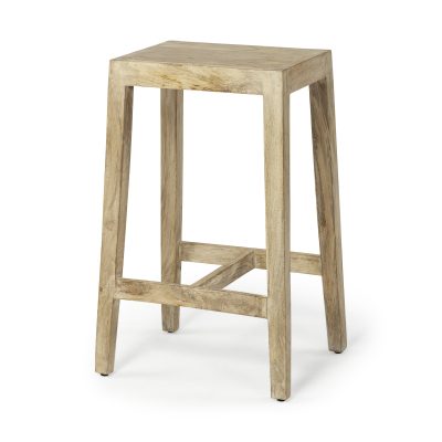 Colony 25" Seat Height Brown Wood Seat & Frame Stool
