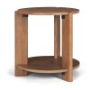 Hisako Mid Brown Open Round Accent Table