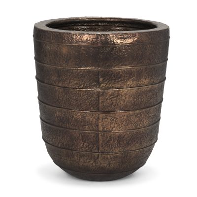 Aivana Extra Large Antiqued Gold Metal Floor Vase