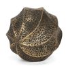 Imani Large Sculptural Textured Antiqued Gold Metal Decorative Orb Object